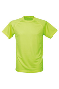 Oferta camiseta hombre Montevideo fluorescente amarilla para trabajo