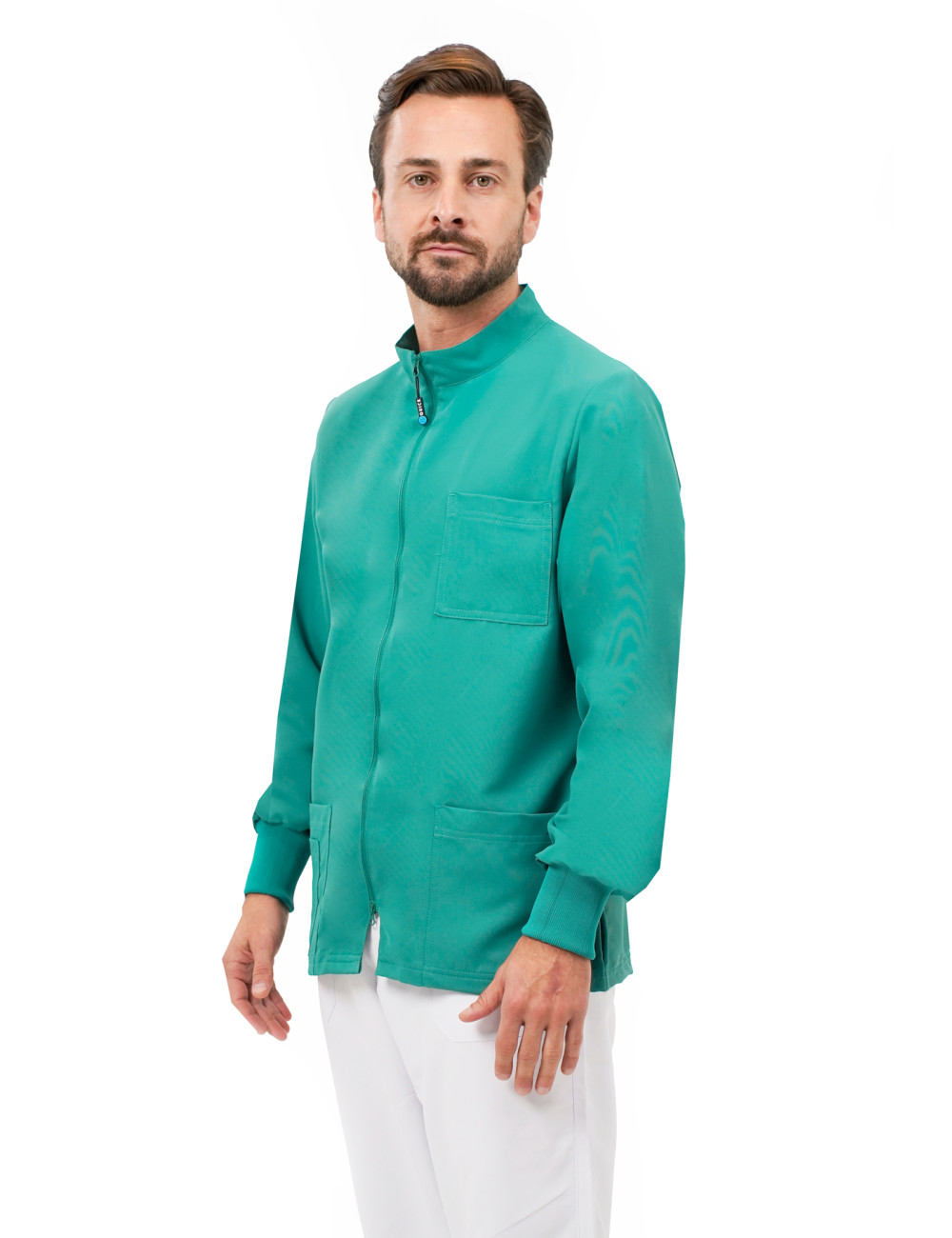 Tunique de travail unisexe Chirurgicale verte SANS FER