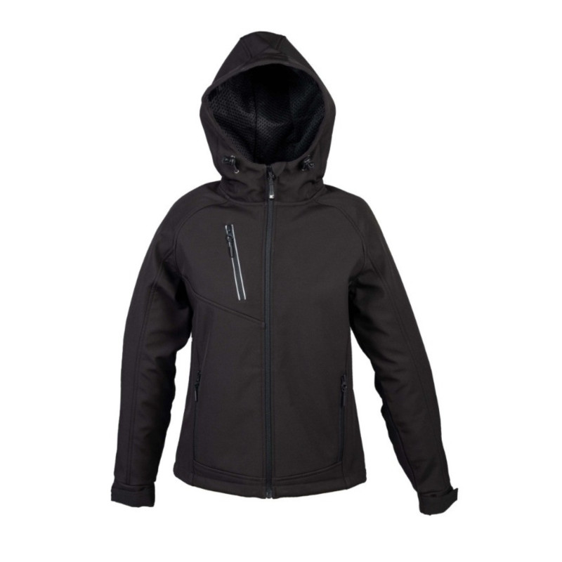 Biete schwarze Softshell-Arbeitsjacken von Montebianco Lady an