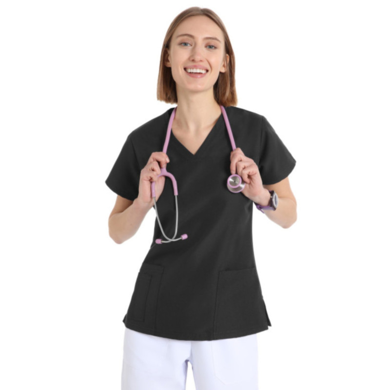 Casacca Power donna Black NO STIRO Quick Medical Uniform