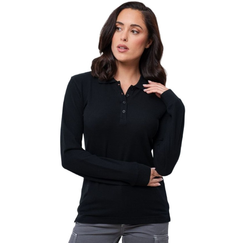 Online-Verkauf Tunesische Damen-Marine-Poloshirts S/L Arbeitspoloshirts zu günstigen Preisen