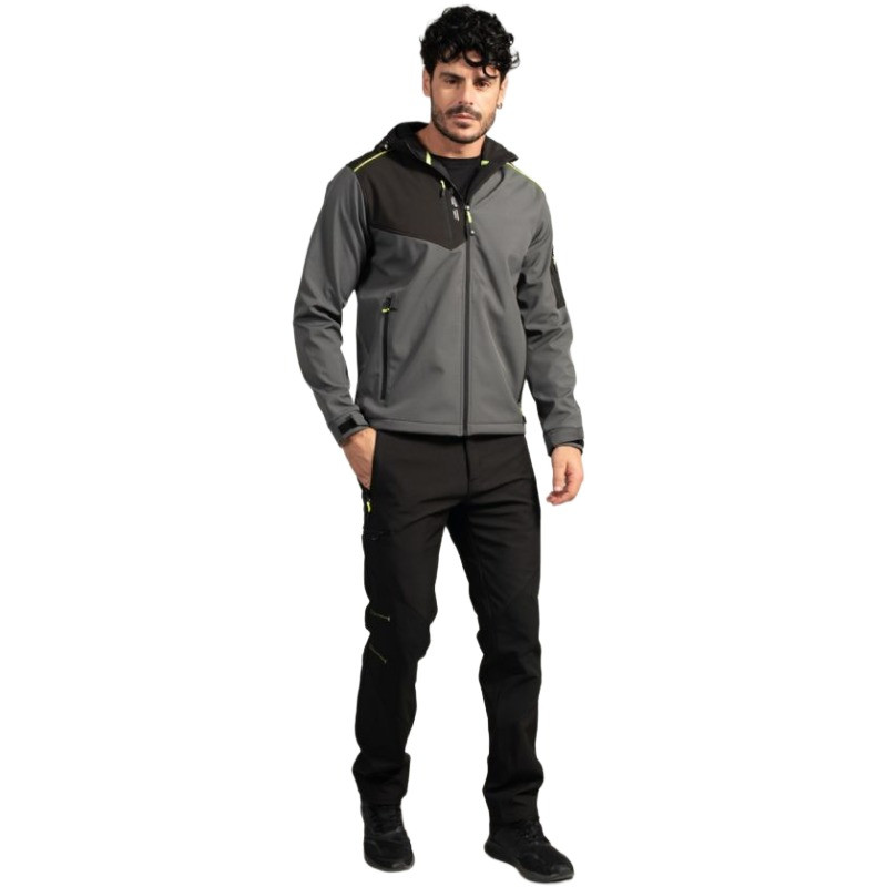 Oferta pantalón de trabajo Adamello softshell negro al precio más bajo