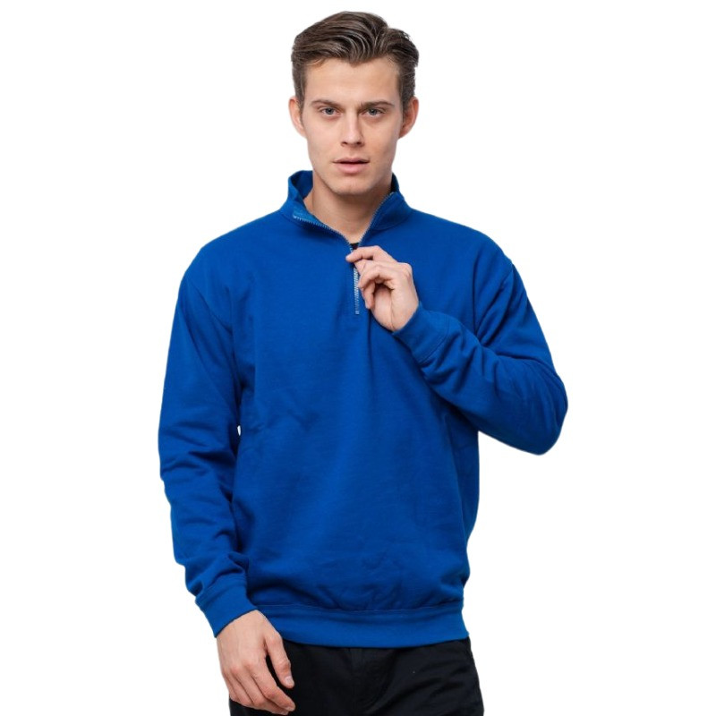 Offerta Mit piacenza navy felpa zip corta uomo da lavoro al minor prezzo