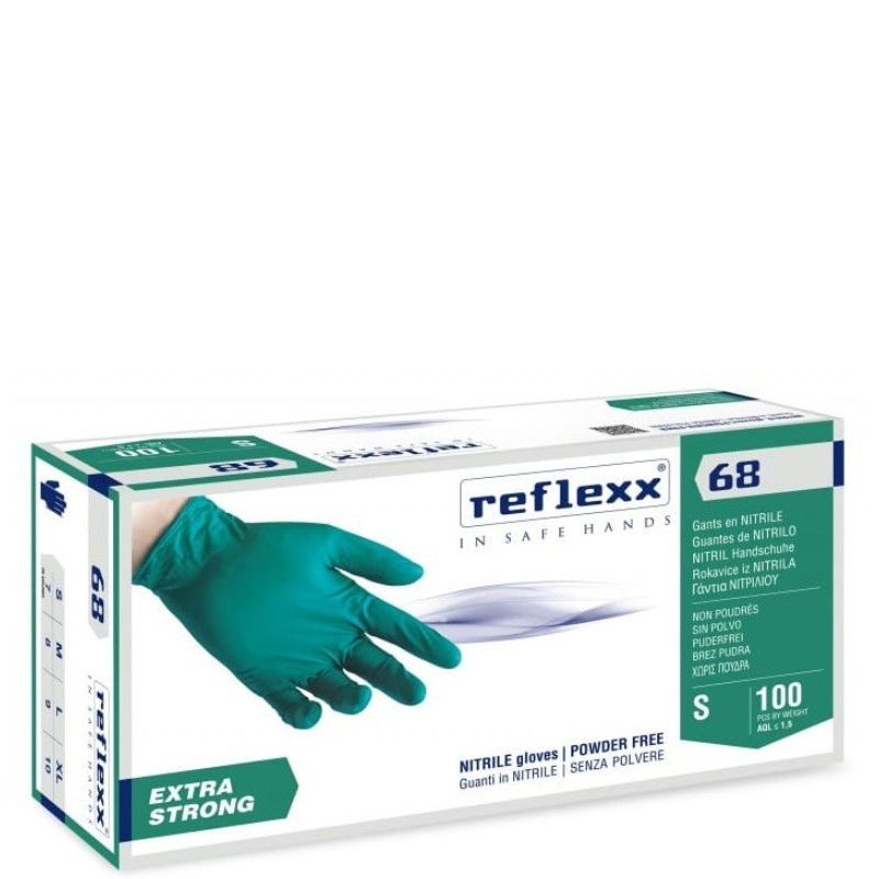 Offre Gants de travail en nitrile vert sans poudre pas cher