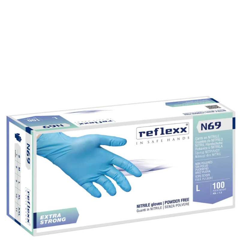 Offre Gants de travail en nitrile bleu renforcé pas cher