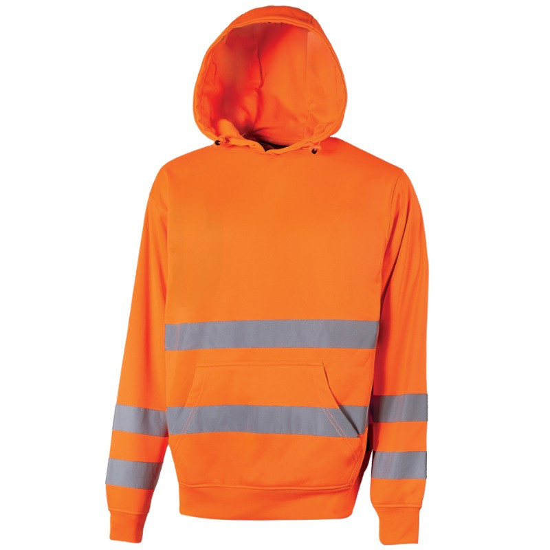 Felpa full zip alta visibilità