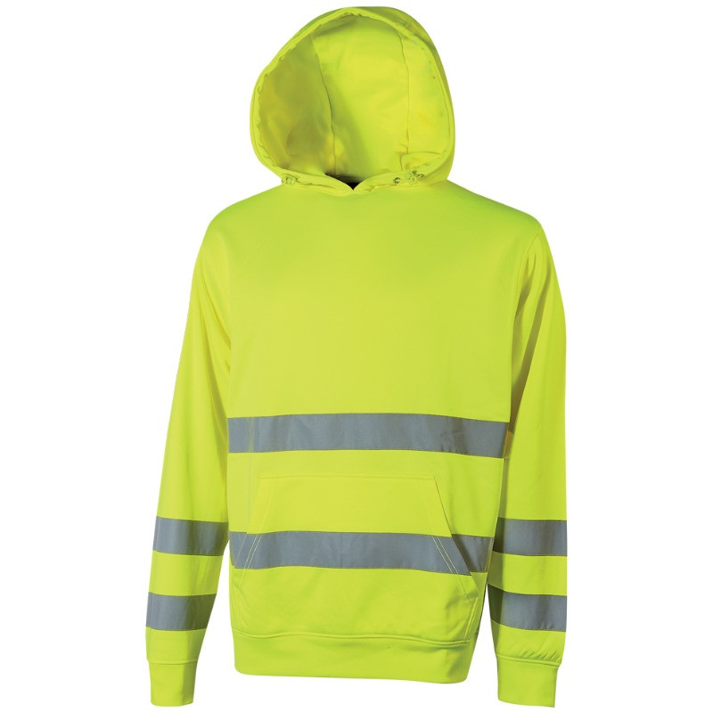 Felpa full zip alta visibilità