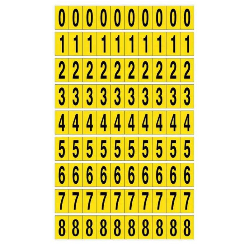 Sale Sheet with adhesive labels numbers online on offer