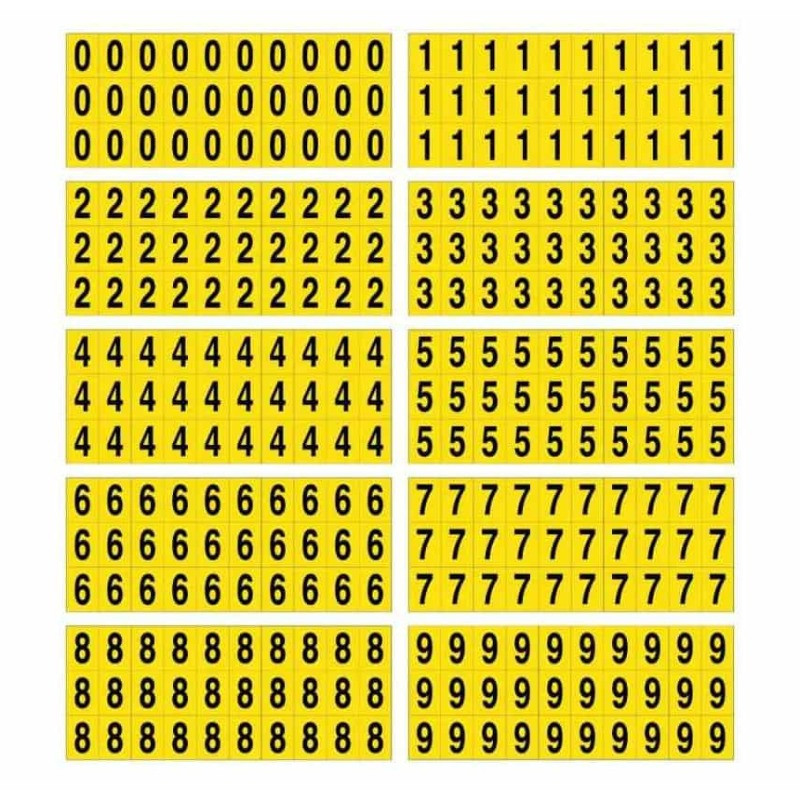 Sale Sheet with adhesive labels numbers online on offer