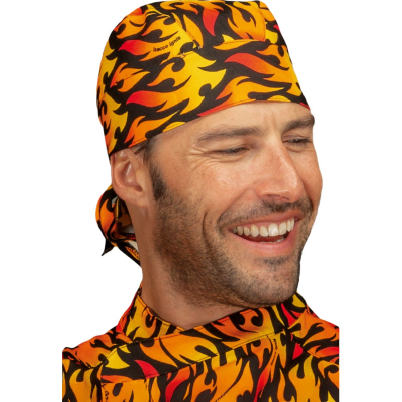 Chef's bandana with flames