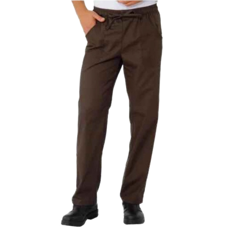 Oferta pantalón de chef color cacao para el trabajo al precio más bajo