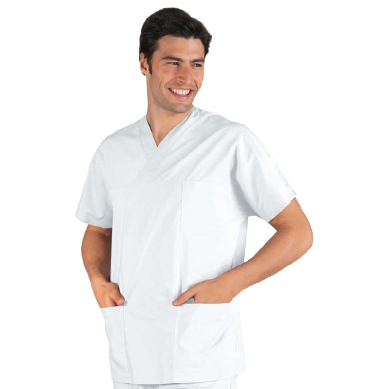 Túnica blanca en "v" en oferta para la venta online