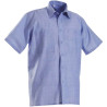 Camicia da lavoro in cotone azzurra corta in offerta in vendita online