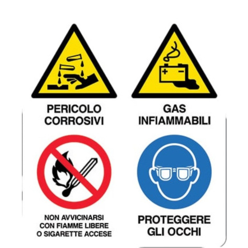 Außenschild Batterieladebereich zum Online-Verkauf angeboten