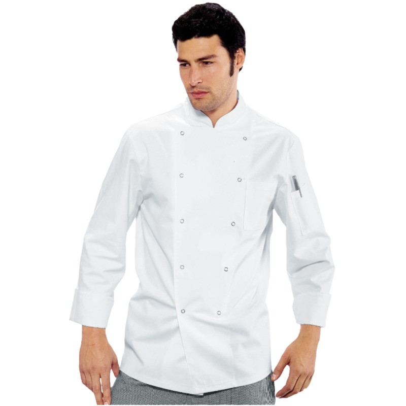 Giacca da cuoco con bottoni automatici