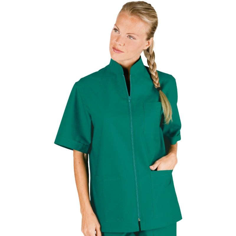 Short-Sleeved Green Tunic for Healthcare Sector