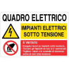 Multi-symbol electrical panel sign on offer for sale online