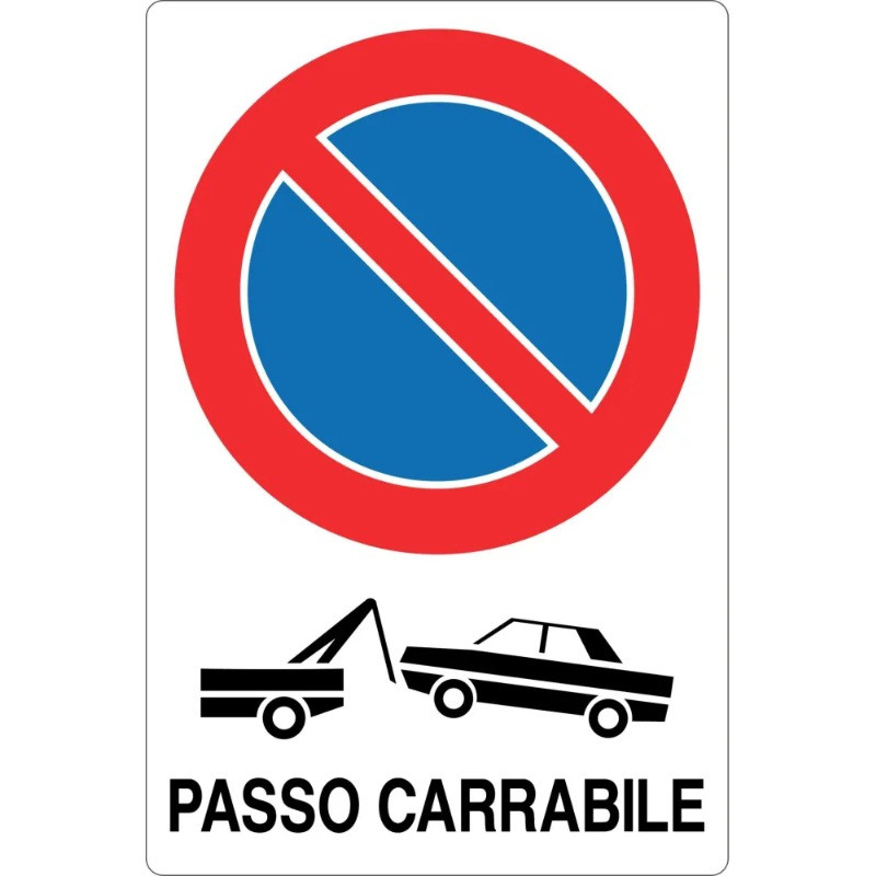Cartello all. passo carrabile rimozione forzata in offerta in vendita online